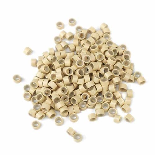 Micro Rings Silicone Lined for I-TIP Hair Extension Medium Blonde 100pcs