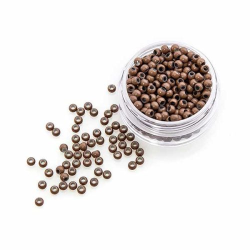 Nano Rings Silicone Lined for I-TIP Hair Extension Light Brown 100pcs